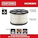 CRAFTSMAN CMXZVBE38741 Genuine Half Height General Purpose Wet Dry Vac Replacement Vacuum Filter for Most 5 to 20 Gallon CRAFTSMAN Shop Vacuums, Easy Installation and Traps General Debris