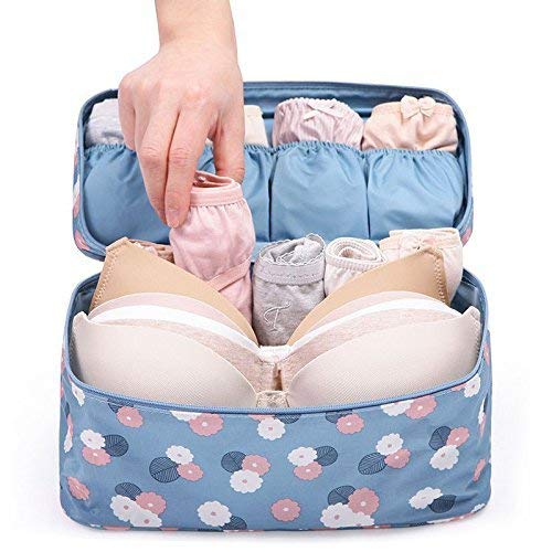 HIPTAGE ENTERPRISEHIPTAGE Portable Multifunction Waterproof Travel Underwear Storage Bag Travel Pouch Undergarments, Large Bra, Socks Cosmetic and Inner wear Toiletry Organizer (Color May Vary)