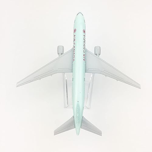 Miniatura 3 de Modelo de avión, modelo de aviones a escala para Boeing 777 canadiense juguete de metal adorno de escritorio con kit de modelo de base de tren de