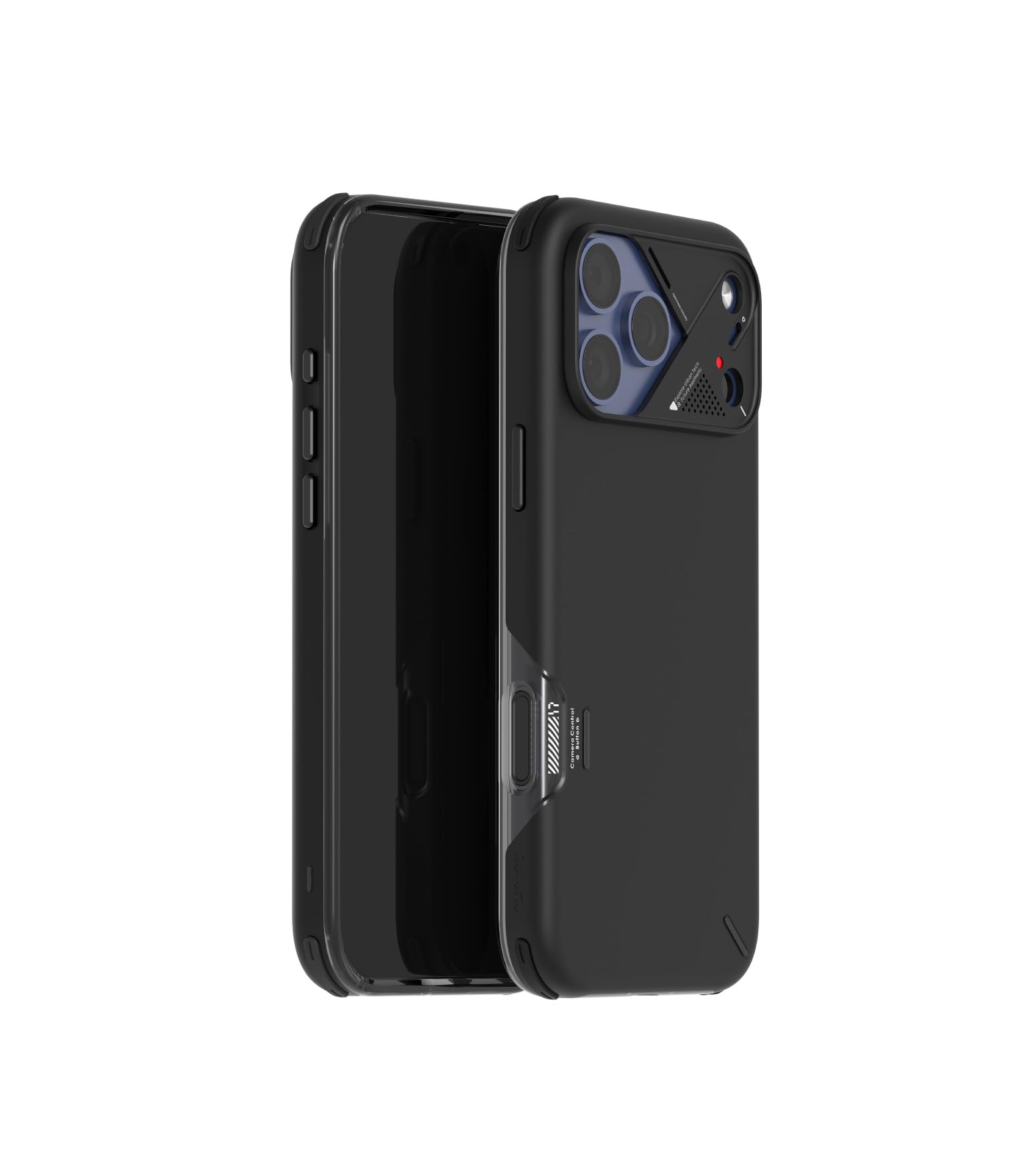 Aulumu A17 Shockproof Case for iPhone 17 Pro Max | with Camera Control | CoolHyper | Aluminum Alloy Camera Frame | Multi-Layer Composite Protection - Black