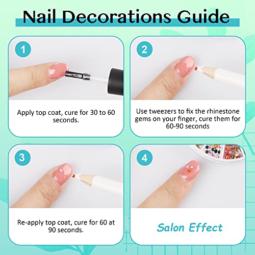 Cick Gel Nail Polish Kit With U V Light, 6 Colors Gel Polish Kit 72W Led Nail Lamp, Neon Bright Gel Polish Starter Kit Manicure Tools, Soak Off Uv Led Gel Nail Polish Set, Nail Decoration Christmas Gift For Women Salon Diy Home #TOP4