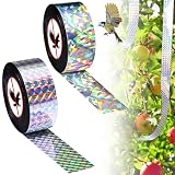 Vogelabwehr Vogelschreck 2 Rollen 80m x 2.5cm, Taubenabwehr Vogelband Reflektierendes Abwehrband Vogel Band Reflexion Abschreckung, Flatterband Reflektorband für Balkon Gärten Dachbalken Tauben Abwehr