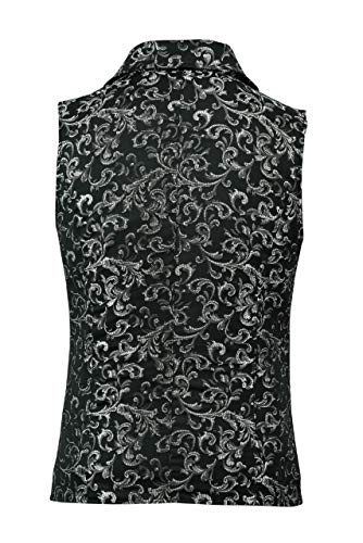 Darkrock Stylish Mens Damask Tapestry Double-breasted Vest Waistcoat Gothic Aristocrat Steampunk Victorian Vest3