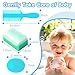 Cradle Cap Brush for Babies, Set of 5 Baby Bath Essentials with Bath Sponge Silicone Scrubber Long Handle Comb for Newborns Toddlers Boys Girls (Green)