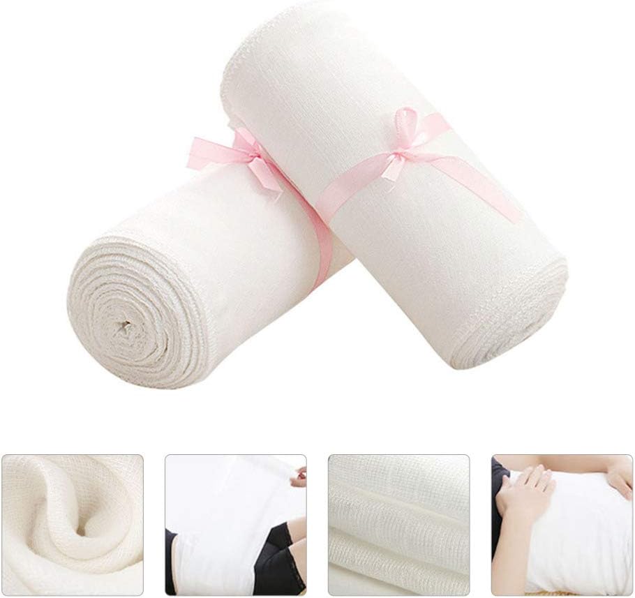 Healifty 100 Cotton Postpartum Belly Tie Gauze Double-Layer Wrap 2 Rolls Maternity Waist Support for Pregnancy Recovery and Abdominal Compression