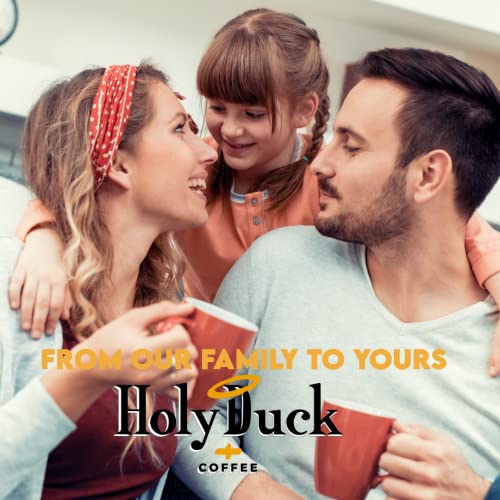 Holy Duck Coffee Blessed Beak Vanilla Hazelnut Blend Flavored Ground Coffee Beans | 12 Oz Medium/Light Roast 100% Arabica Low Acid Coffee | Gourmet Coffee Gifts & Beverages (Ground) #TOP4