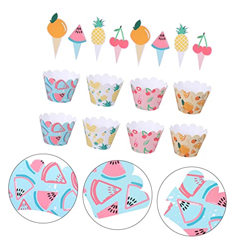 ABOOFAN 24 Conjuntos De Xícaras De Cupcake Para Embrulho De Aniversário Colorido Muffin Cuake Festa