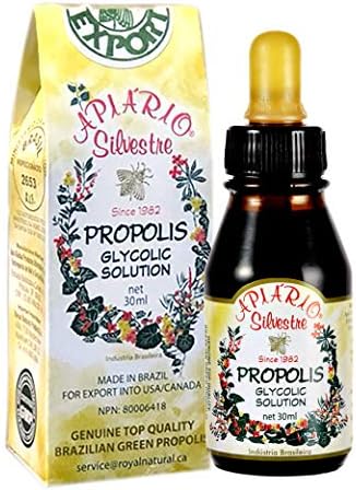 Apiario Silvestre Brazilian Green Bee Propolis Liquid Glycolic Extract-Non Alcoholic, Wax Free, Sugar Free- 1 Bottle