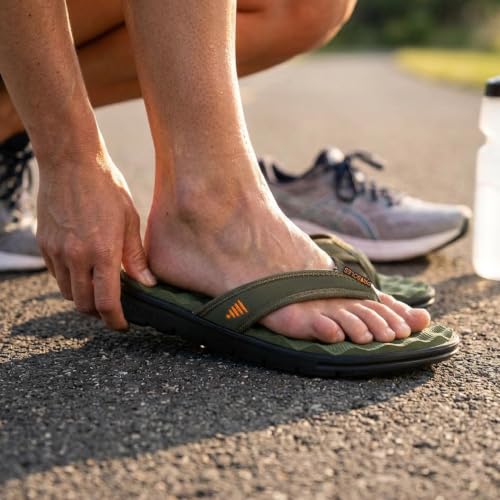 Image of Gone For a Run PR Soles Recovery Flip Flops - Massaging Footbed - Unisex | Comfort Sandals