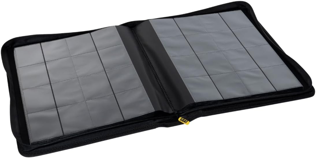16-Pocket "DEX" Trading Card Binder, 1280 Card Capacity, "Stay-Flat" Design, Water-Resistant by Goat Armor