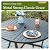 Sophia & William Patio Dining Set for 4, Outdoor Table Furniture Set 5 Piece with 4 Padded Swivel Dining Chairs and 1 Round Metal Table with 1.57" Umbrella Hole