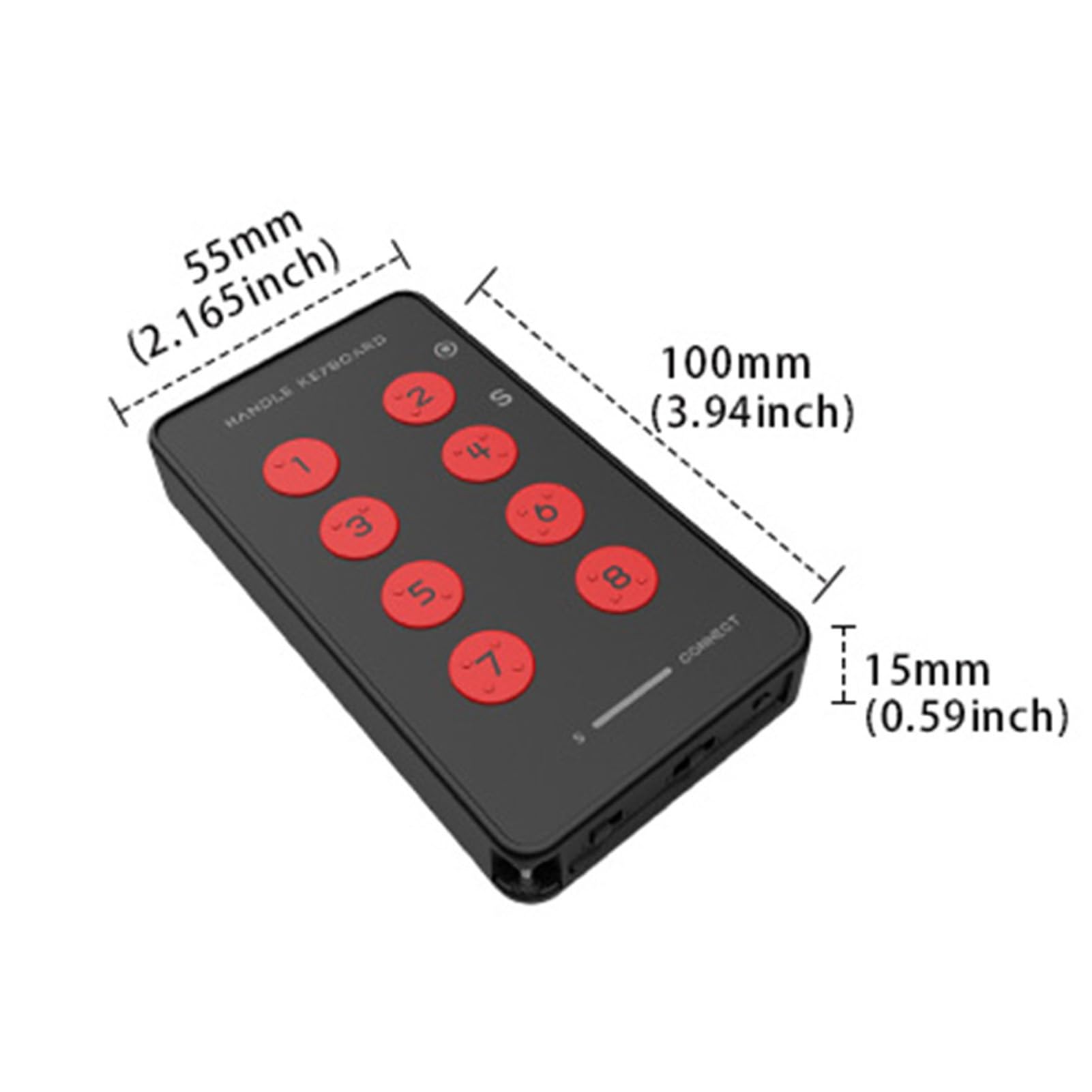 Tastiera palmare USB personalizzata, tastierino programmabile multifunzione, tastiera di registrazione Bluetooth portatile con 8 tasti, funzione copia e incolla per Android.