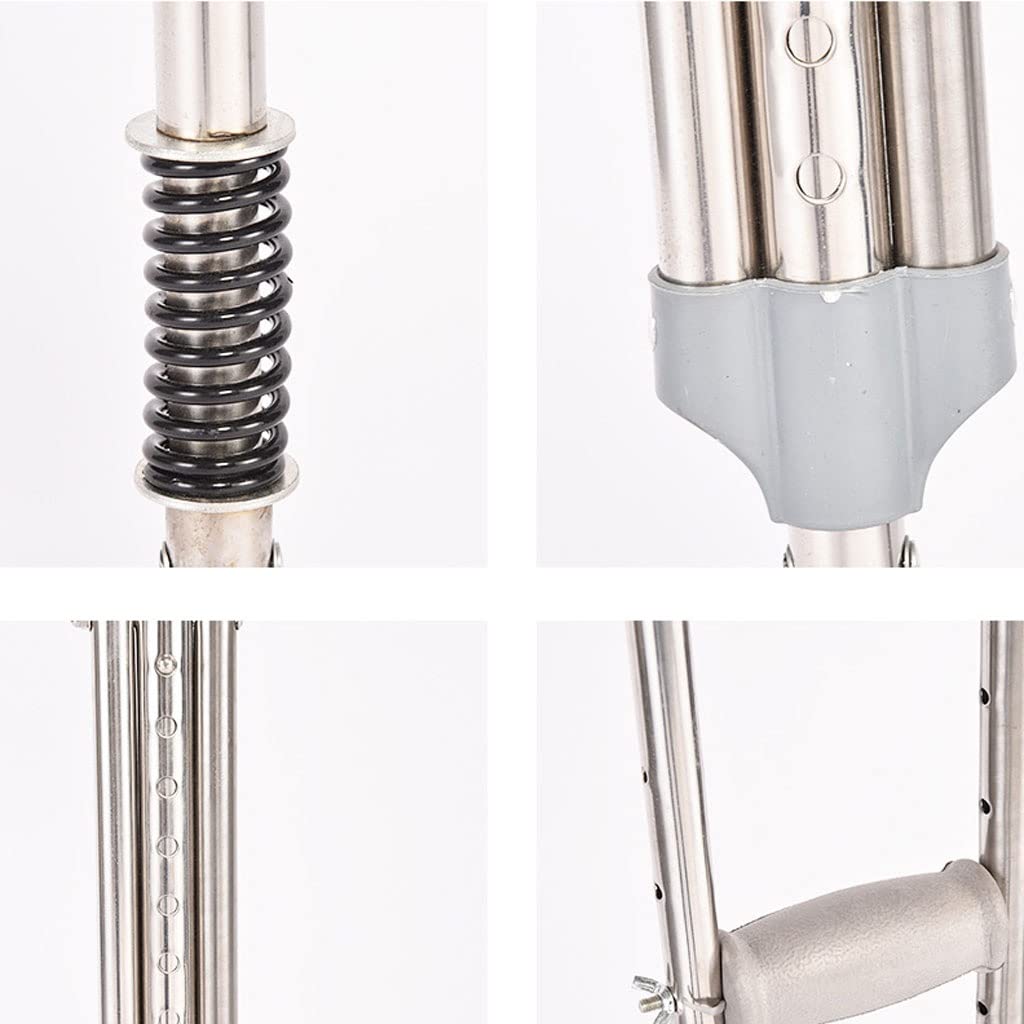 GCX- Muletas de Acero Inoxidable, muletas for Axilas for Ancianos, muletas Dobles telescópicas, muletas Dobles Ajustables for Adultos Firma