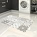 Ambiance-Live Alfombra Azulejos de Sombras de Gris Romeo, Vinilo, 60 x 100...