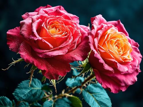 Broderie Diamant Kit Complet Rose Rouge 100x70cm : Le Cadeau d'Arts et Artisanat Idéal pour Adulte