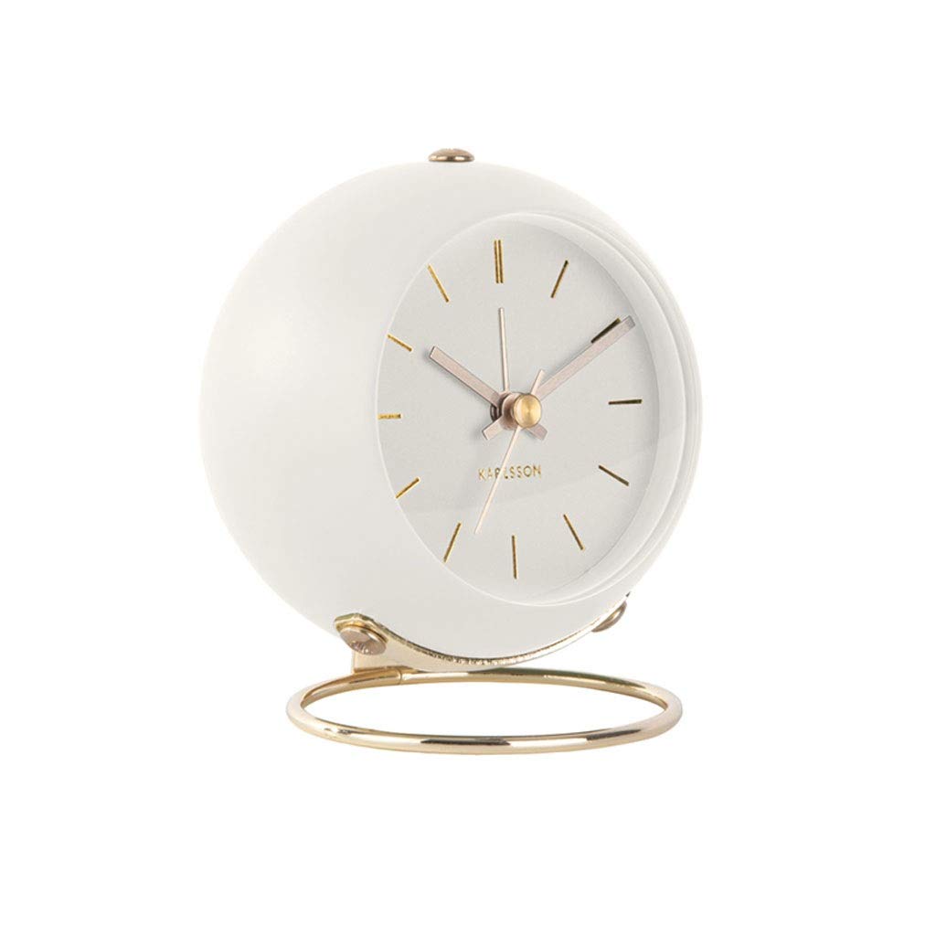 Relojes de mesa de lujo con mecanismo silencioso y lámpara estética para dormitorios