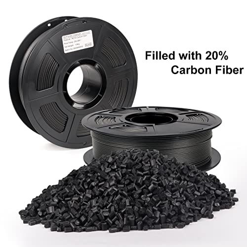 IEMAI PETG CF 1Kg, Kohlefaser PETG Filament 1.75mm, PETG Schwarz mit 20% Carbon Fibre, PETG CF 3D Drucker Filament 1.75mm, Maßgenauigkeit +/- 0,02 mm – Bild 3