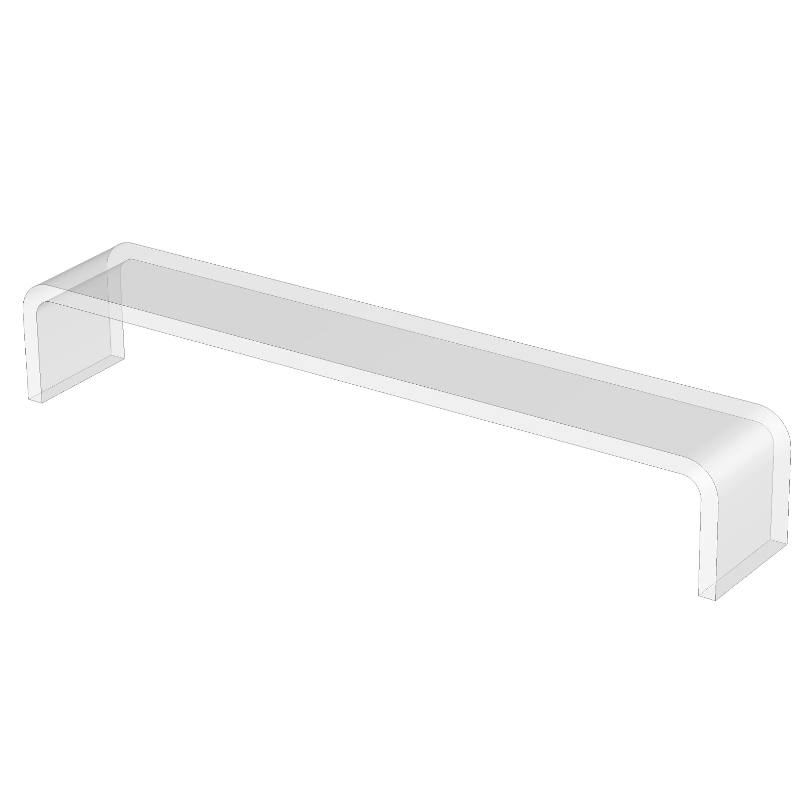 3R W Design Clear Acrylic Display Risers- Premium Shelf Riser Display Stands And Plinths - Hoverstand- Made In Uk (30*5*5Cm 6Mm-Thick, Max Load 2Kg)