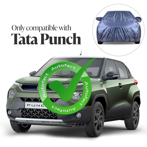 Image of Autofact Premium Car Cover for Tata Punch | All Weather Water-Resistant Full Body Car Cover | Light-Weight Triple-Stitched Outdoor Shield with UV Protection, Dustproof & Heat-Resistant