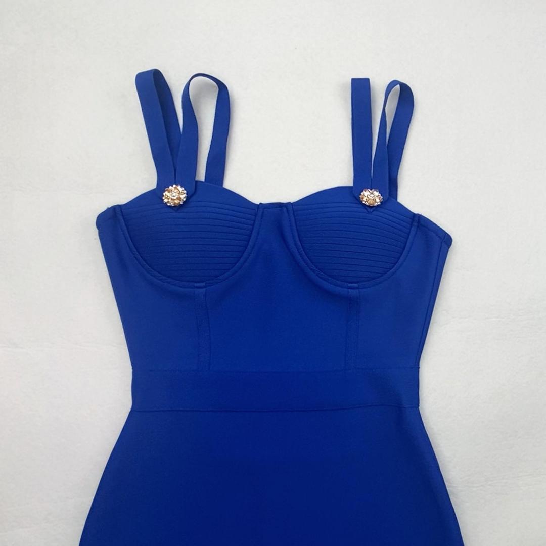 flowy white dress beach Aiden Bandage Mini Dress in Blue main image 1