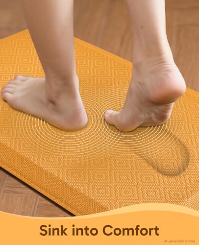 Image of Ophanie Kitchen mats for Floor, 3 /4 inch Thick, Kitchen Rugs, 20x48 Anti Fatigue Standing Cushioned Mat,Waterproof,Comfort Ergonomic mat for Office, Home,Sink with 99+ Pairs of Anti-Slip Bottom Ridges