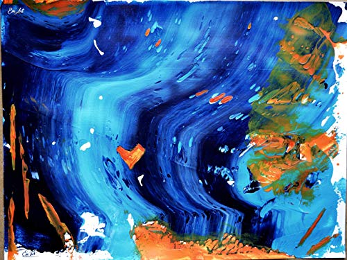 Utopia acrylique abstraite 30x40 cm, cadeau artistique idéal