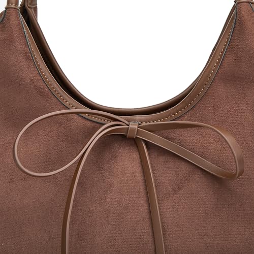 Vintage French Bow Tote Bag Large Capacity Hobo Bag Shoulder Bag Satchel Purse Chic Underarm Bag for Women Girls4