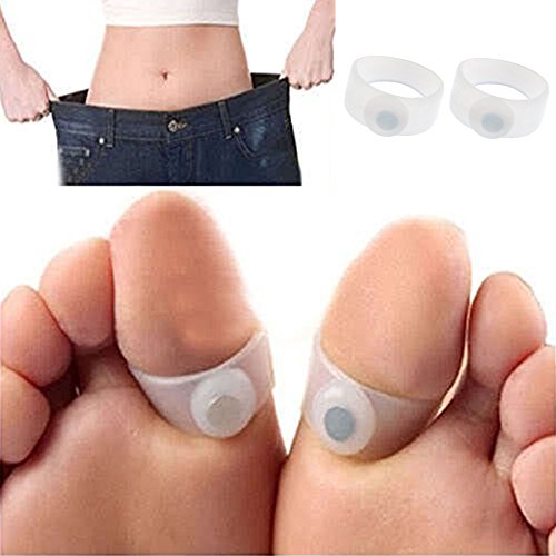 Silicone Magnetic, Aptoco 2 Pairs Body Toe Ring Keep Slim Lose Weight,Increase Metabolism