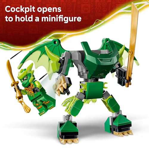 LEGO NINJAGO Lloyd's Dragon Mech Battle Pack - Ninja Toy w/Action Figure, 3 Minifigures & Katanas - Kids' Room Decor - Gift for 6+ Year Old Boys & Dragons Rising Fans - 71862 - 6
