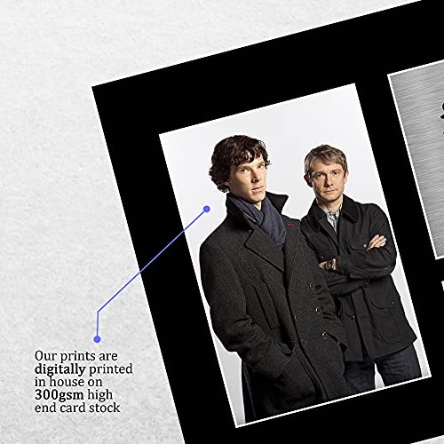 HWC Trading Gifts Sherlock A4 Printed Autograph Benedict Cumberbatch Martin Freeman Gift Druk Open Beeld Dédicacée - Afbeelding 5