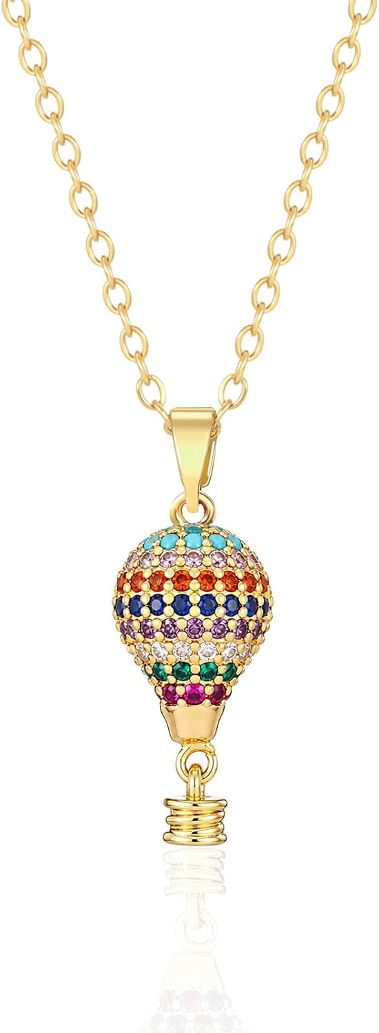 Crystal Birthstone Pendant Necklace for Women-Gold Plated Cubic Zirconia Dainty Style Gifts for Valentine's Day Mother's Day Christmas Birthday