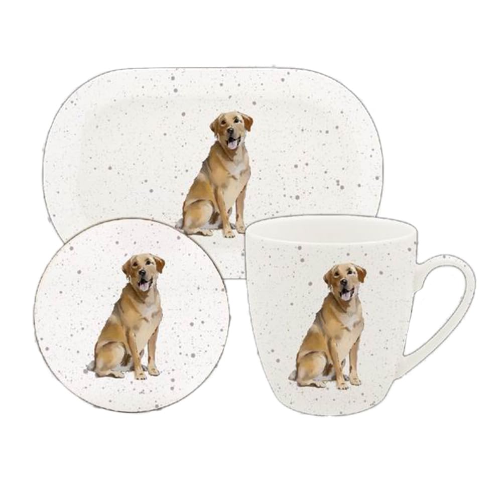 The Leonardo Collection Mug, Coaster and Snack Tray - Yellow Labrador, Golden Lab Mug - Image 2