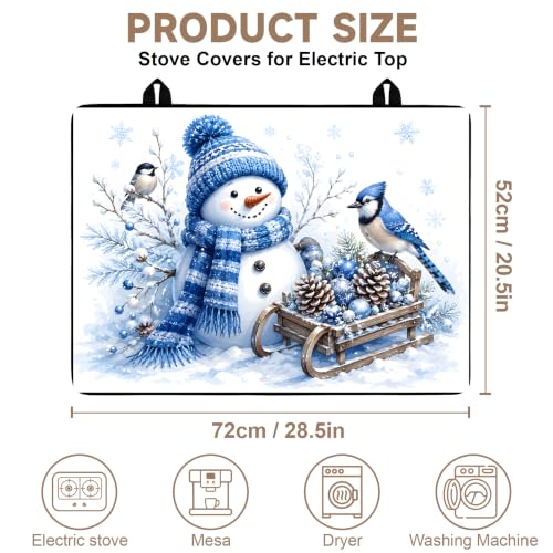 Image of Stove Top Cover for Electric Stove: 28''x20'' Stove Cover Elevate Your Kitchen Reliable Heat Protection,Non-Slip Kitchen Decor (Winter)