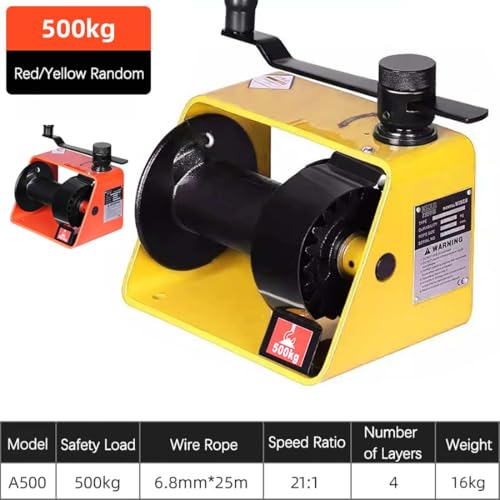 Treuil manuel à engrenage robuste de 1100 LB avec câble en acier solide - 3