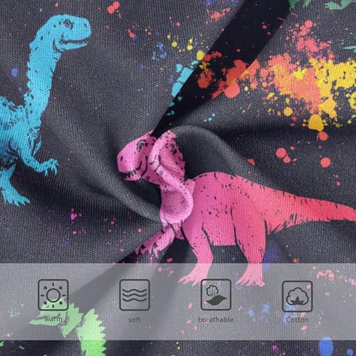 Wusikd Colorful Dinosaurs Girls' Underwear Cotton Funny Girls Briefs Soft Toddler Underwear 2T3