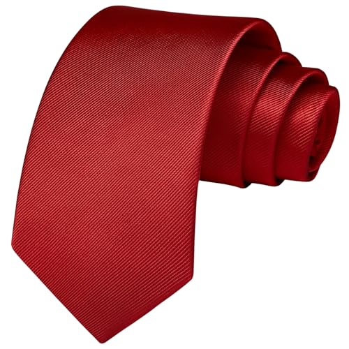 Image of Enlision Ties for Men Solid Color 3.35 inch Formal Business Necktie Classic Satin Mens Wedding Party Ties