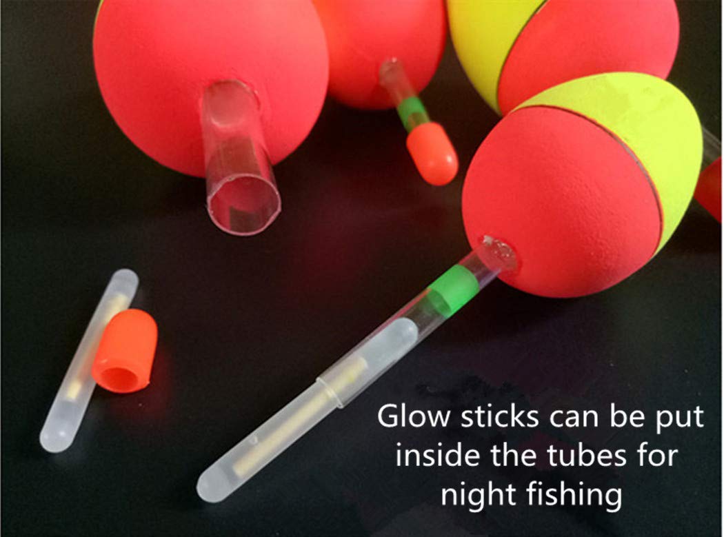 Lot De 5 Flotteurs De Pêche En Mousse EVA - Poids 60-100g, Blanc Et Rouge, Support Pour Lumière | Pour Pêche En Mer, Pêche De Nuit, Résistants à L'usure