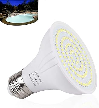 لمبة إضاءة LED سبا 120 فولت للسبا إنغراوند 15 وات 1500 لومن 6000 كيلو ضوء النهار الأبيض Par20 لمبة سبا E26 استبدال حوض استحمام ساخن لمشابك بنتير هايوارد تحت الماء استبدال ما يصل إلى 100-300 واط لمبة هالوجين