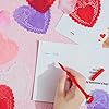 JOYIN 126+ Pcs Valentines Day Craft Gift Set with 100 Heart Doilies, 24 Pcs Foam Doilies and 2 Bags Foam Heart Stickers for Kids, Tableware Decoration, Home Activitie, Kitchen Disposable Table Craft #4
