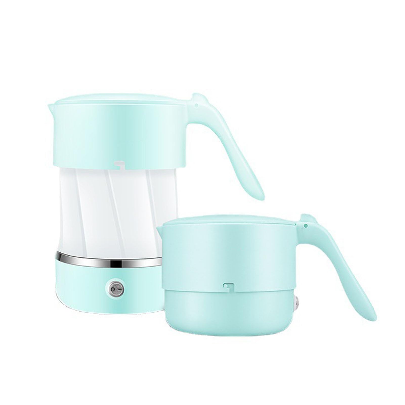Bouilloire électrique de voyage pliable silicone bleu anti surchauffe