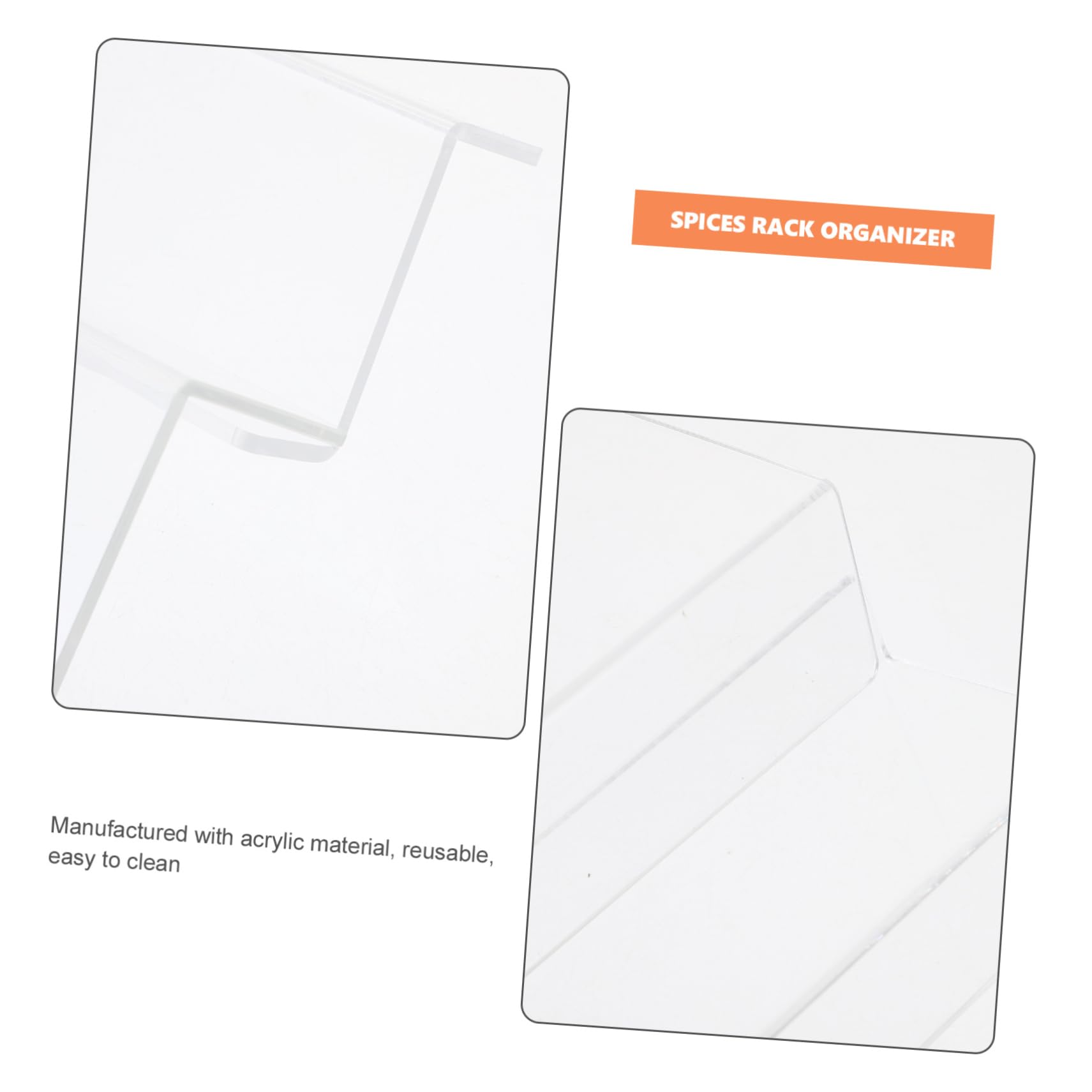 GLEAVI Especias De Acrílico Transparente Organizador De Cajón Reutilizable Para Tarros De Especias Estante De Almacenamiento Para Cocina
