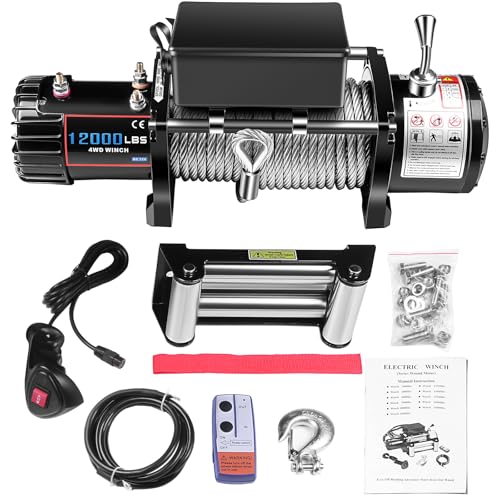 Winch eléctrico 12000LBS con control remoto inalámbrico miniatura 1