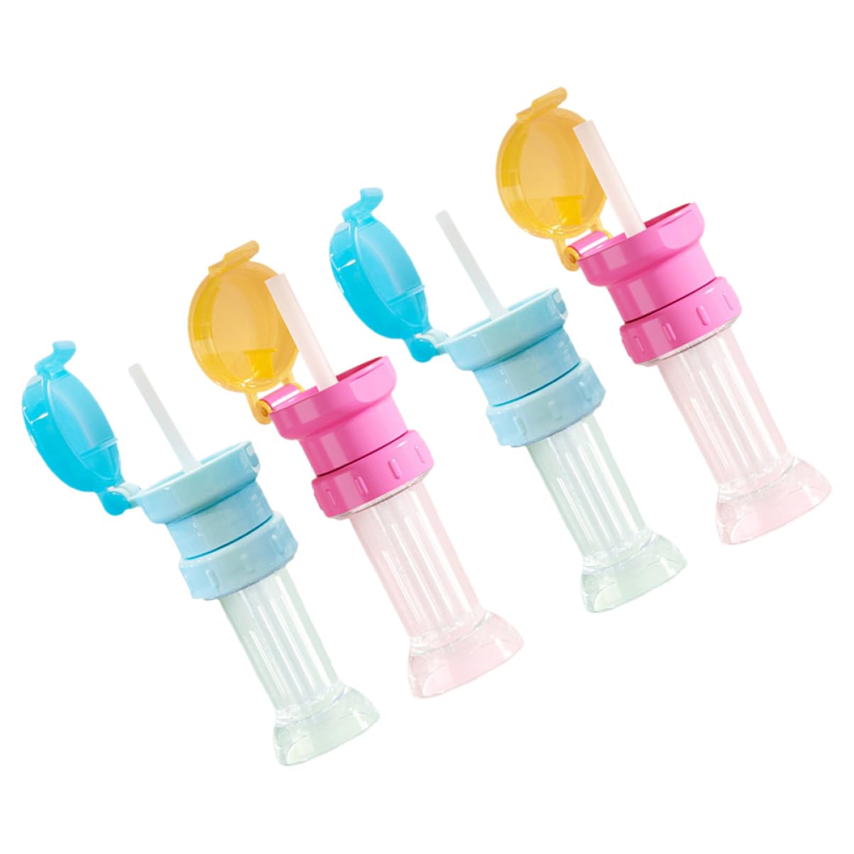 NUOBESTY 12pcs Boy Girl Water Bottle Caps Straw Bottle Adapter for Boys and Girls for Easy Drinking