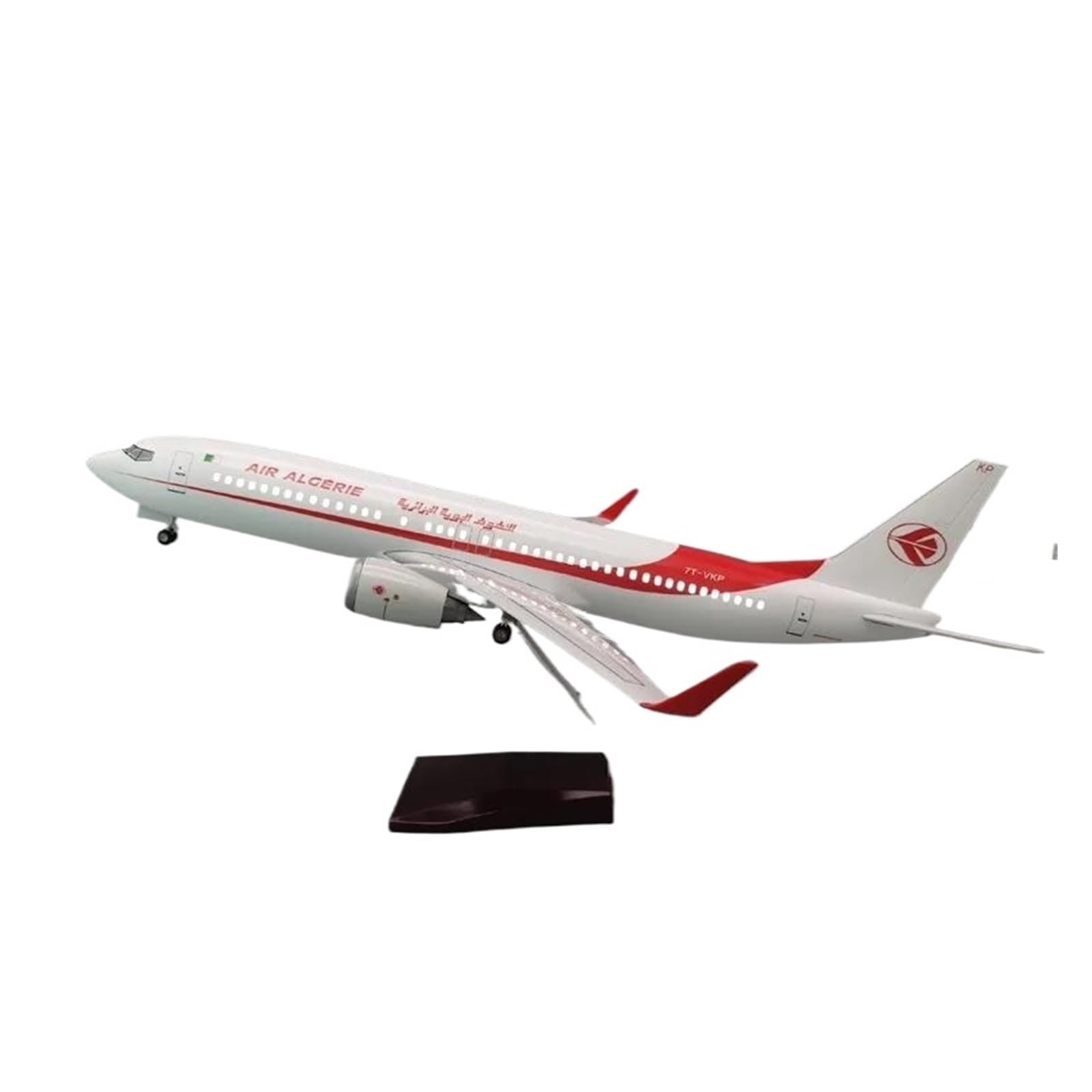 Odlewane zabawki samolotowe w skali 1/85 dla B737-800 Algerie Model samolotu stojak wystawowy model samolotu kolekcjonerskiego samolot T wyświetlacz biurkowy samolot do zbierania i wyświetlania (ze