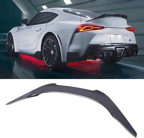 Amazon Co Jp スープラa90リアスポイラー スープラa90リアラゲッジスポイラー18 21テールスポイラーリップキット 100 カーボンファイバー素材 車 バイク