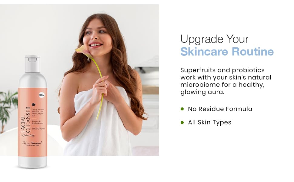 Pierre Freeman's ProBiotic Exfoliating Facial Cleanser with Vitamin A and Sea Buckthorn (8 oz.) - Image 5