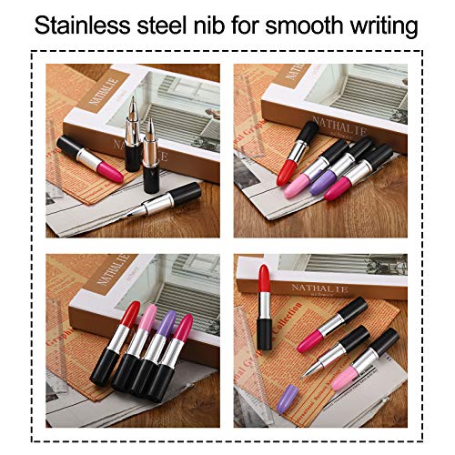Zonon 20 Pieces Lipstick Shape Pen Writing Ink Pens Cute Lipstick Ballpoint Pens For Students Kids Presents Office Stationery Supplies #TOP1