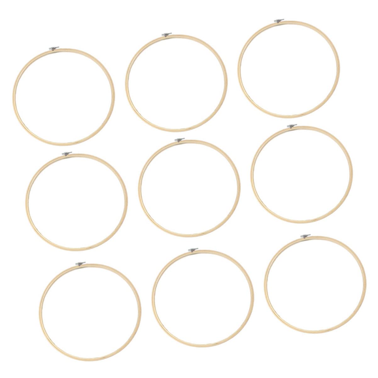Homoyoyo 10piezas Kit De Bastidor De Bordado Aro De Bordar De Bambú De Círculo Para Punto De Cruz Herramienta Manual De Costura Para Bricolaje