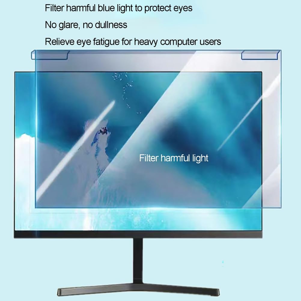 Computer Blue Light Blocking Screen Protector for 22-32 inch Diagonal Computer Monitor HDTV LED Screen Desktop Computer Monitor Protector Blue Light Filter,22in 16:9