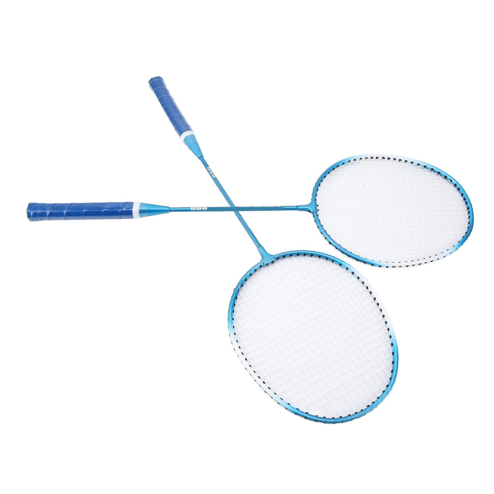 Set da Badminton Racchette Premium in Lega di Ferro con 3 Volani per il Divertimento in Famiglia di Tutte le età (BLUE)